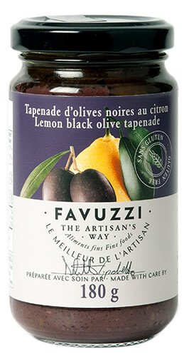 Tapenade d'olives noires au citron - 180g