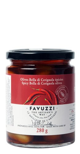 Spicy Bella di Cerignola olives - 280g