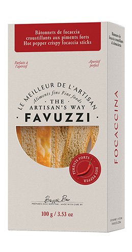 Bâtonnets de focaccia croustillants aux piments forts