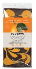 Tablette chocolat noir marbré à l’orange