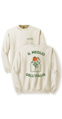  Pastry Cream Fleece Crewneck - Tomato Hand - L