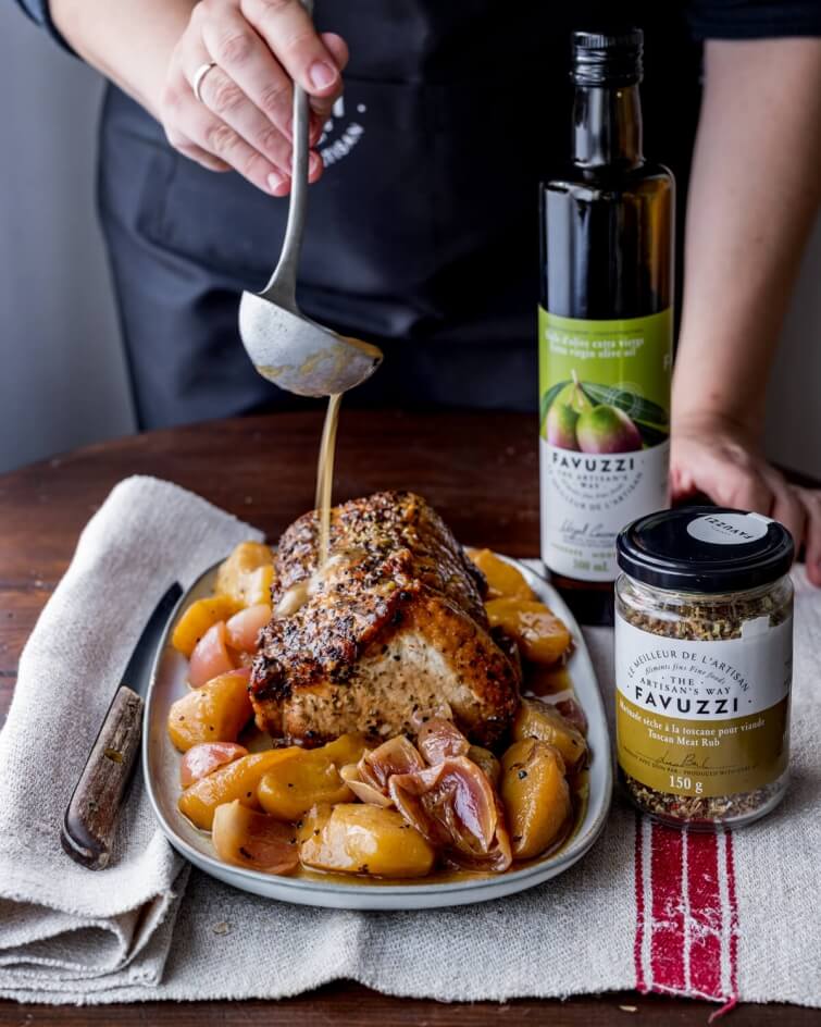 Roast Pork Loin with Apples | Recipes | Favuzzi | Olive oils and fine Italian products | Delivery across Canada