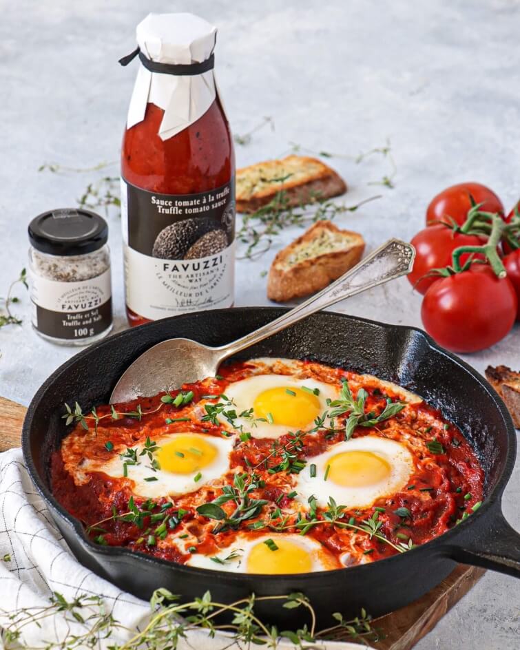Eggs poached in truffle sauce | Recipes | Favuzzi | Olive oils and fine Italian products | Delivery 