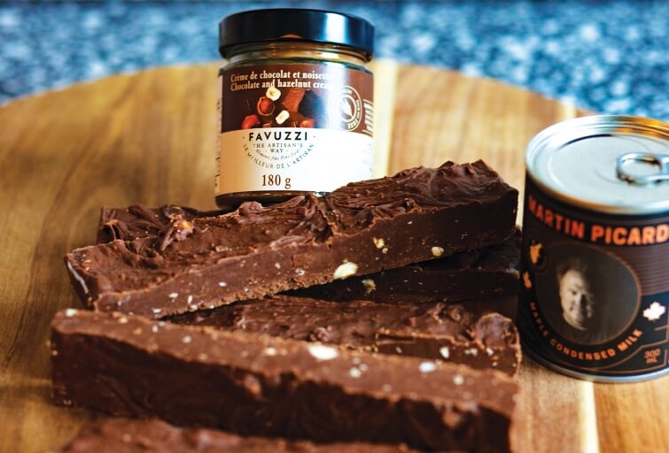 Easy Decadent Chocolat and Hazelnut Cream & Maple Condensed Milk Fudge | Recipes | Favuzzi | Olive o